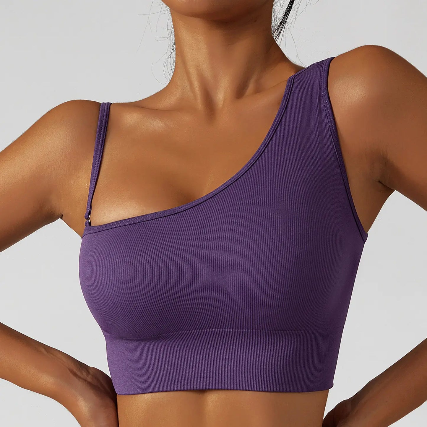 Sexy Oblique Shoulder Yoga Tops