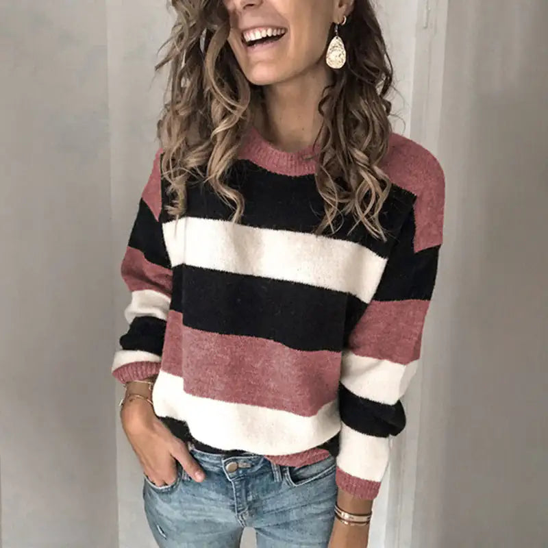 Poly Stripe Pullover