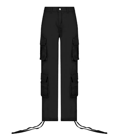 Cargo Solid Baggy Pants