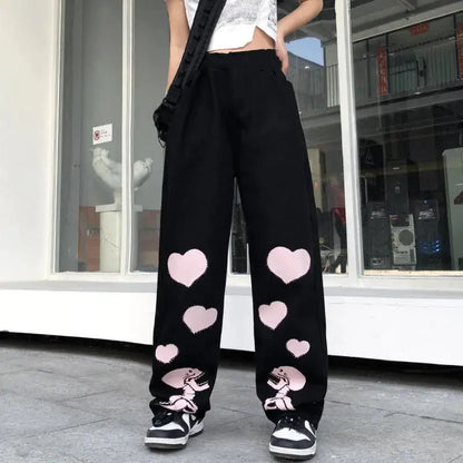 Love Skull Print Pants