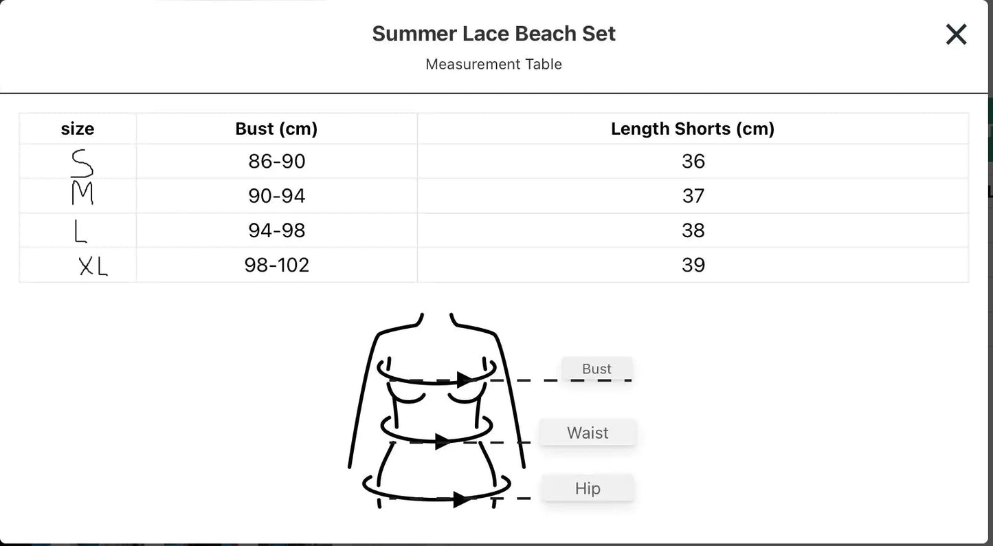 Lace Summer Beach Set