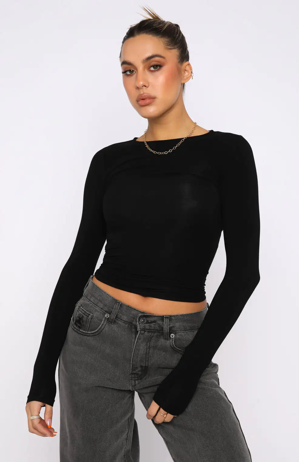 Long Sleeve Top Black