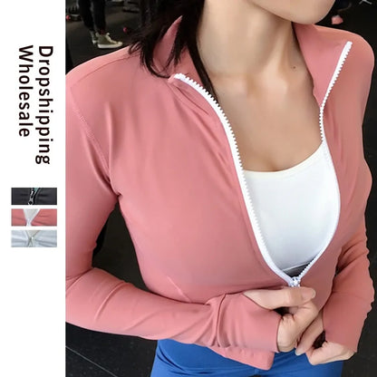 Slim Zipper Gym Long Sleeve