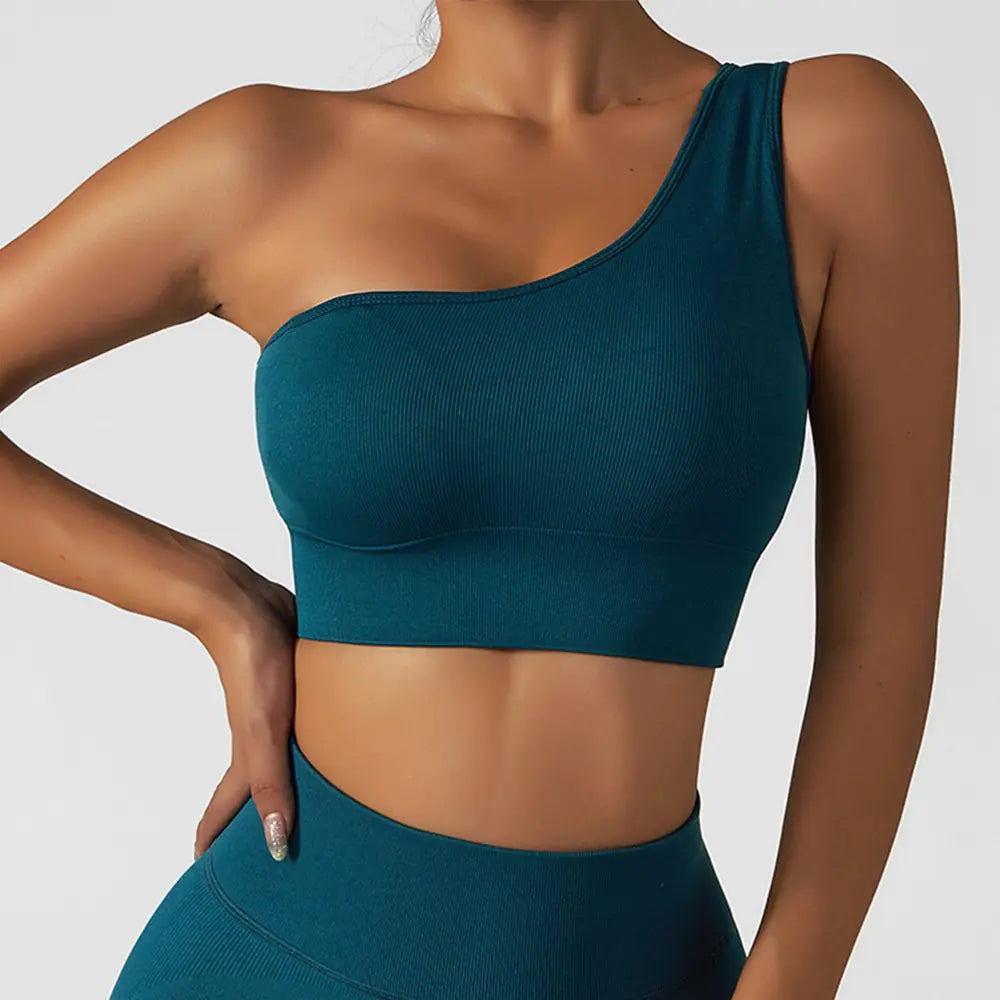 Sexy Oblique Shoulder Yoga Tops