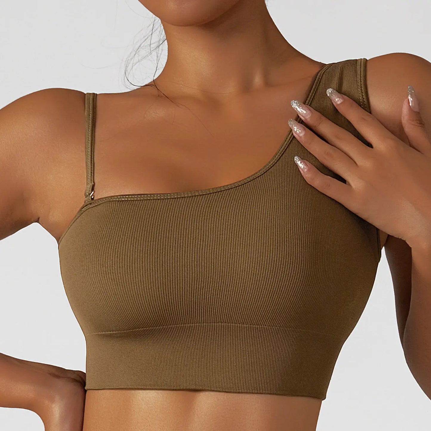 Sexy Oblique Shoulder Yoga Tops