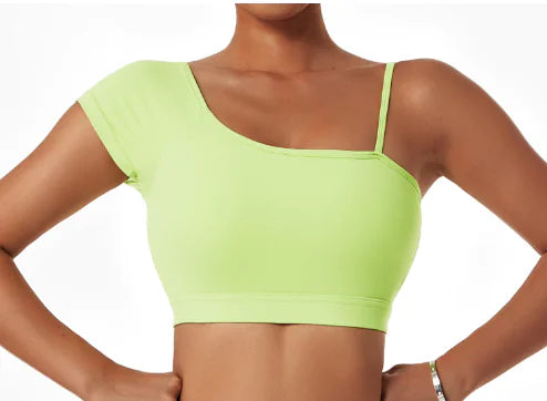 Sexy Oblique Shoulder Yoga Tops