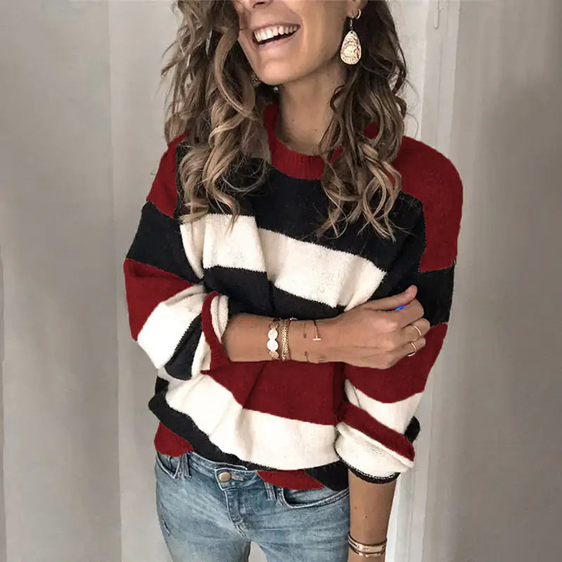 Poly Stripe Pullover